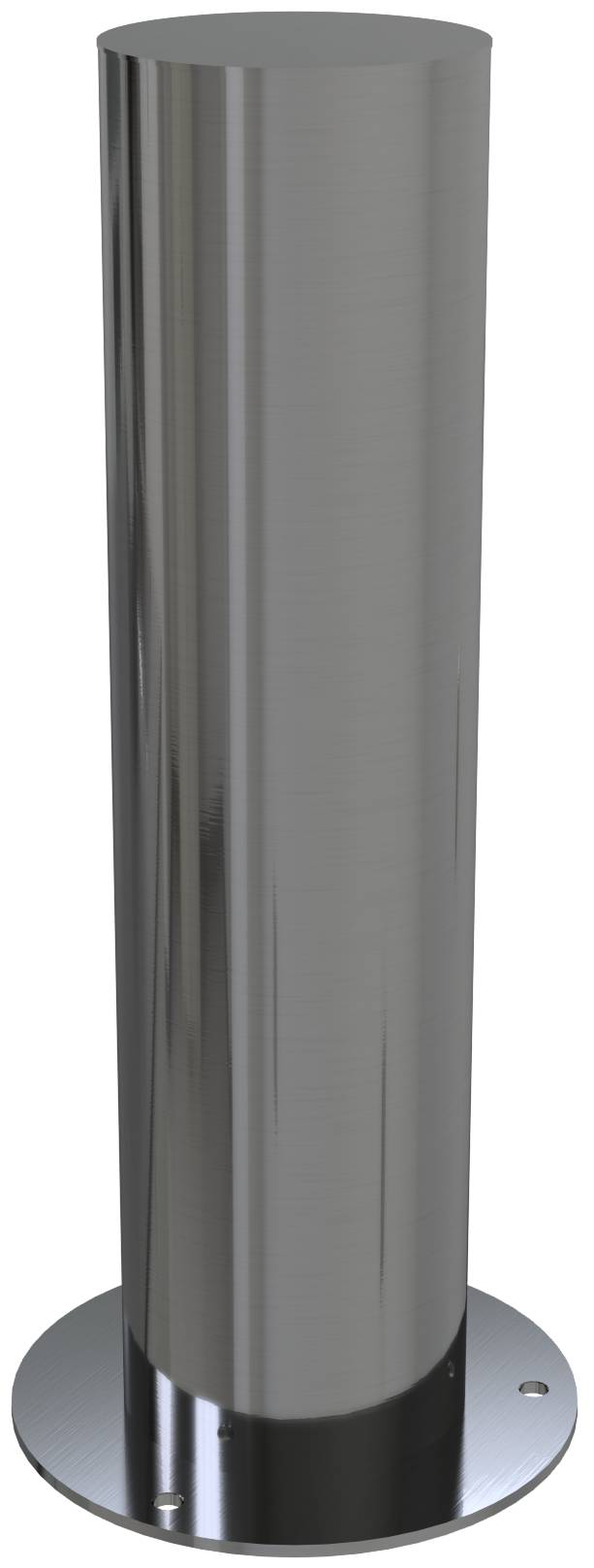 Schake 40154P Edelstahlpoller Ø 154 mm für Dübelbefestigung<br><br>mit Bodenplatte Ø 255 mm Gesamtlänge ca. 600 mm