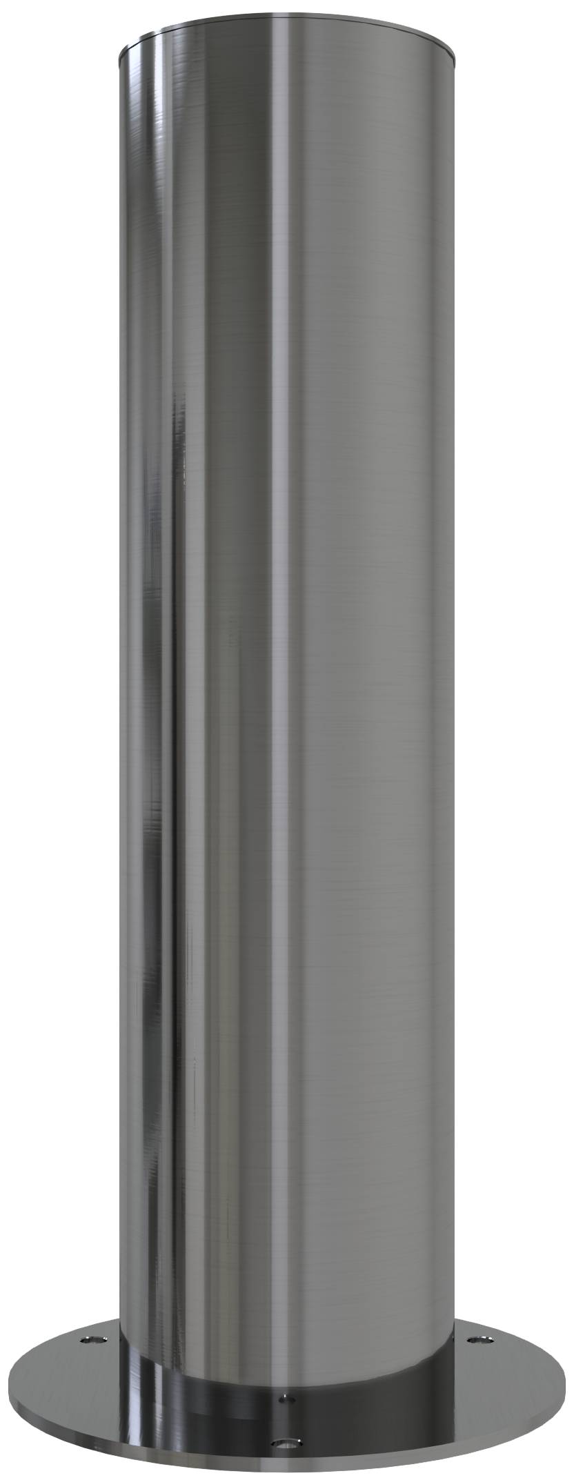 Schake 40154P Edelstahlpoller Ø 154 mm für Dübelbefestigung<br><br>mit Bodenplatte Ø 255 mm Gesamtlänge ca. 600 mm