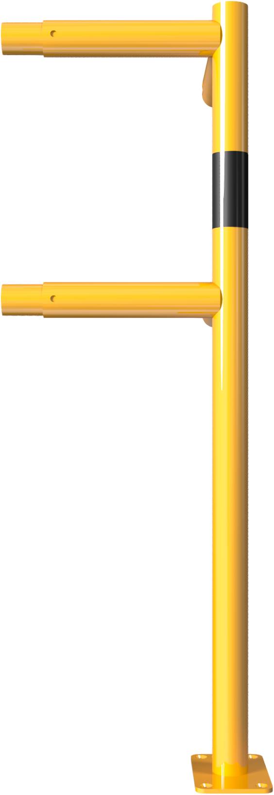 Schake 448_815PBG Schutzgeländer aus Ø 48 mm Stahlrohr Eckpfosten