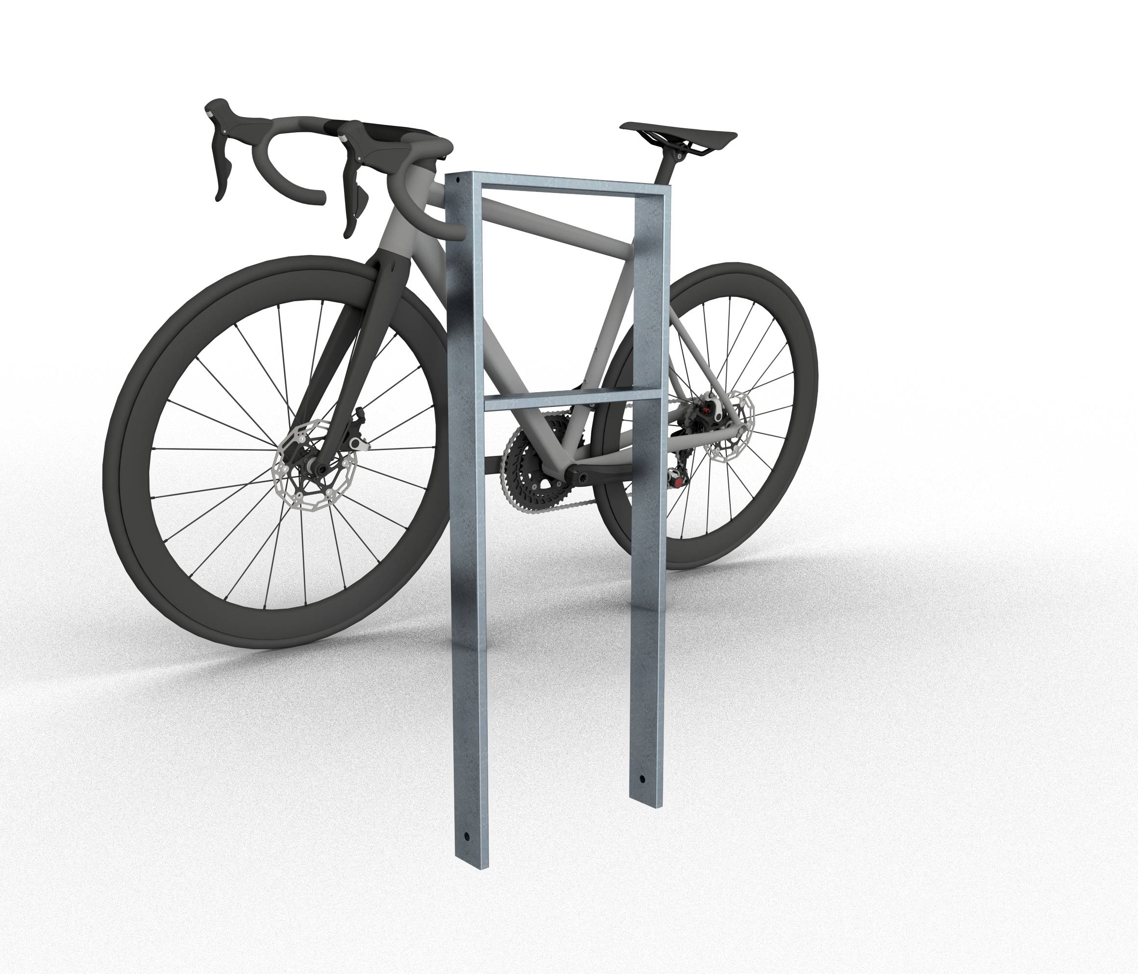 Schake 459_045 Ahnlehnbügel aus Stahlrohr 80 x 20 mm mit Querholm Gesamtbreite: 450 mm feuerverzinkt