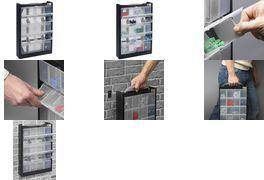 Allit 466250 Kleinteilmagazin (B x H x T) 300 x 465 x 80 mm Schwarz, Grau 1 St