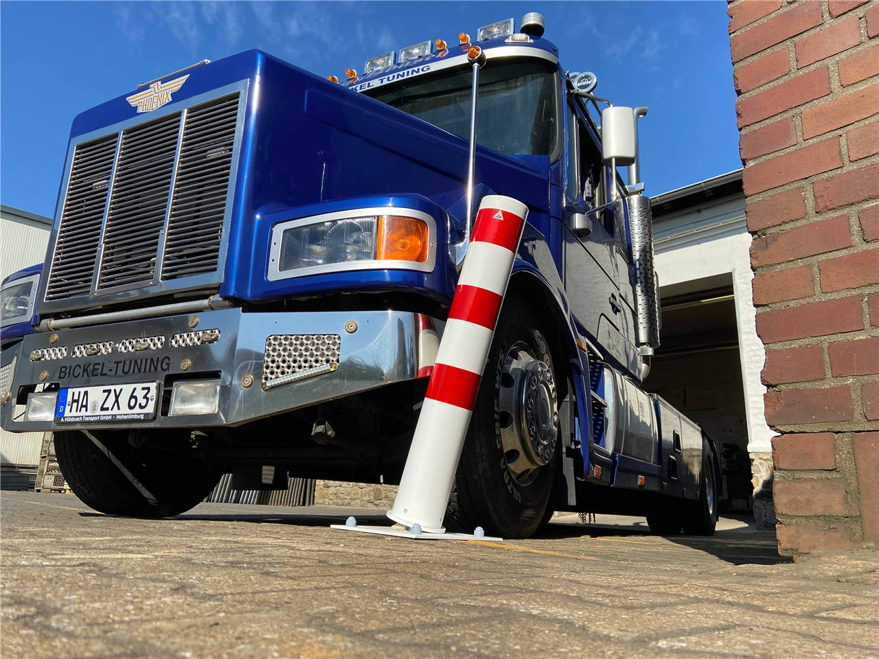 Schake 401535N Absperrpoller Stahlrohr Ø 152 x 3,2 mm ortsfest zur Dübelbefestigung feuerverzinkt Gesamtlänge: 1500 mm