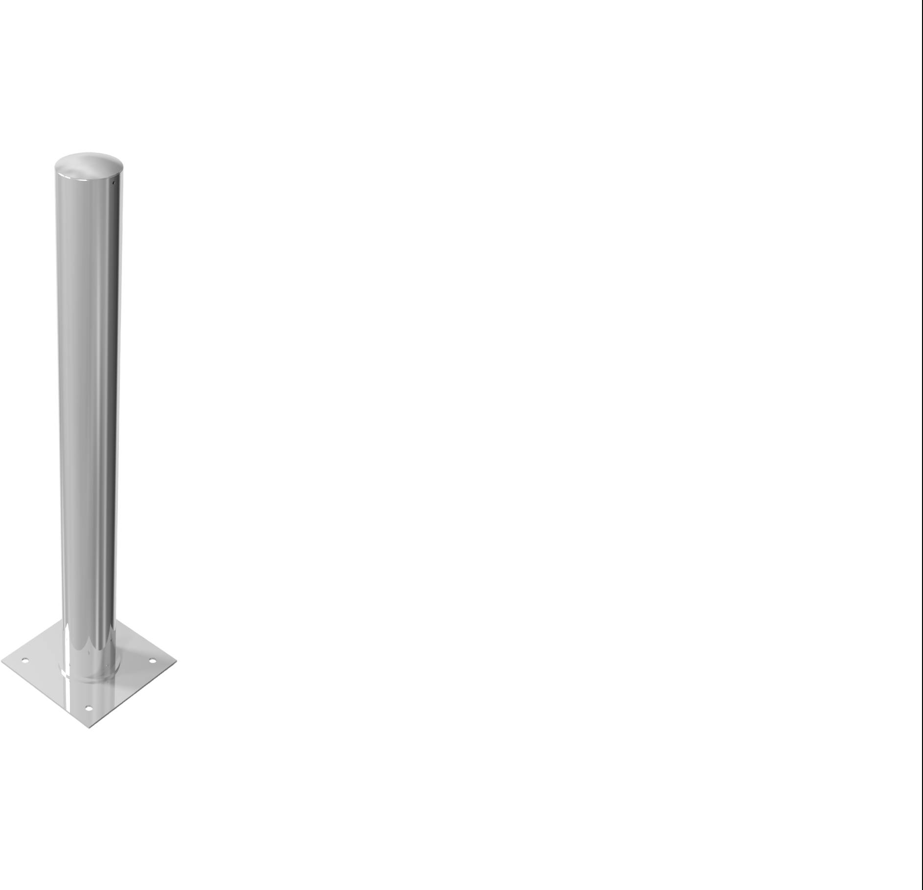 Schake 401535N Absperrpoller Stahlrohr Ø 152 x 3,2 mm ortsfest zur Dübelbefestigung feuerverzinkt Gesamtlänge: 1500 mm