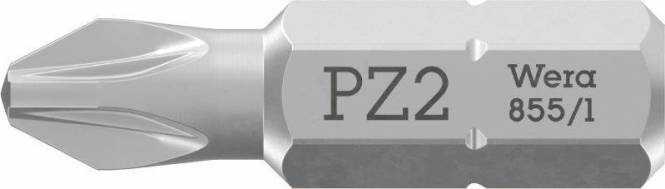 Wera Pozidriv-Bits PZ 2x25mm 855/1 Z PZ 05072082001 Install.Baumaterial Werkzeug Messgeräte