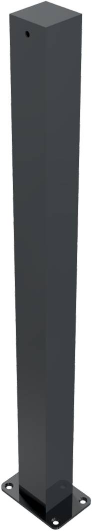 Schake 4071PB Stilpoller Stahlrohr 70 x 70 mm Serie 4071B ortsfest, für Dübelbefestigung<br><br>mit Bodenplatte 100 x 150 mm