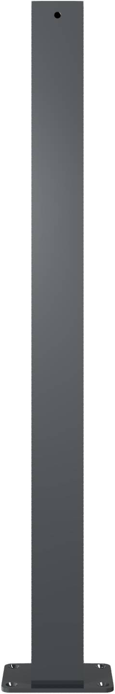 Schake 4071PB Stilpoller Stahlrohr 70 x 70 mm Serie 4071B ortsfest, für Dübelbefestigung<br><br>mit Bodenplatte 100 x 150 mm