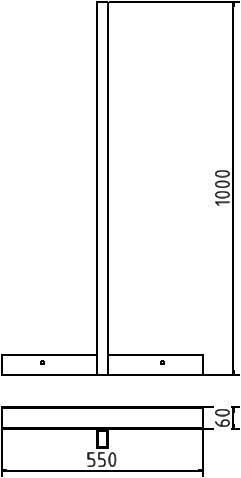 Schake 3B160-2 Einfacher Holzbauzaunständer mit passendem Oberteil Holzbauzaunständer Oberteil<br><br>verzinkt, 1000 mm