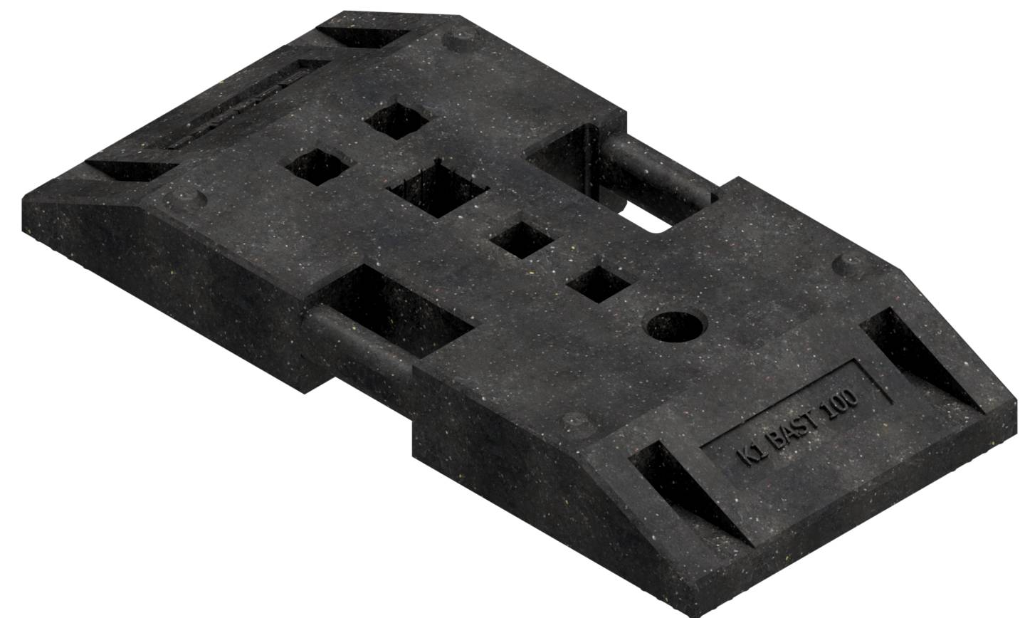 Schake 31NOX-0 TL-Fußplatte nach K1 Typ NOX 30 kg ohne Einsatz für BASt Wendebaken