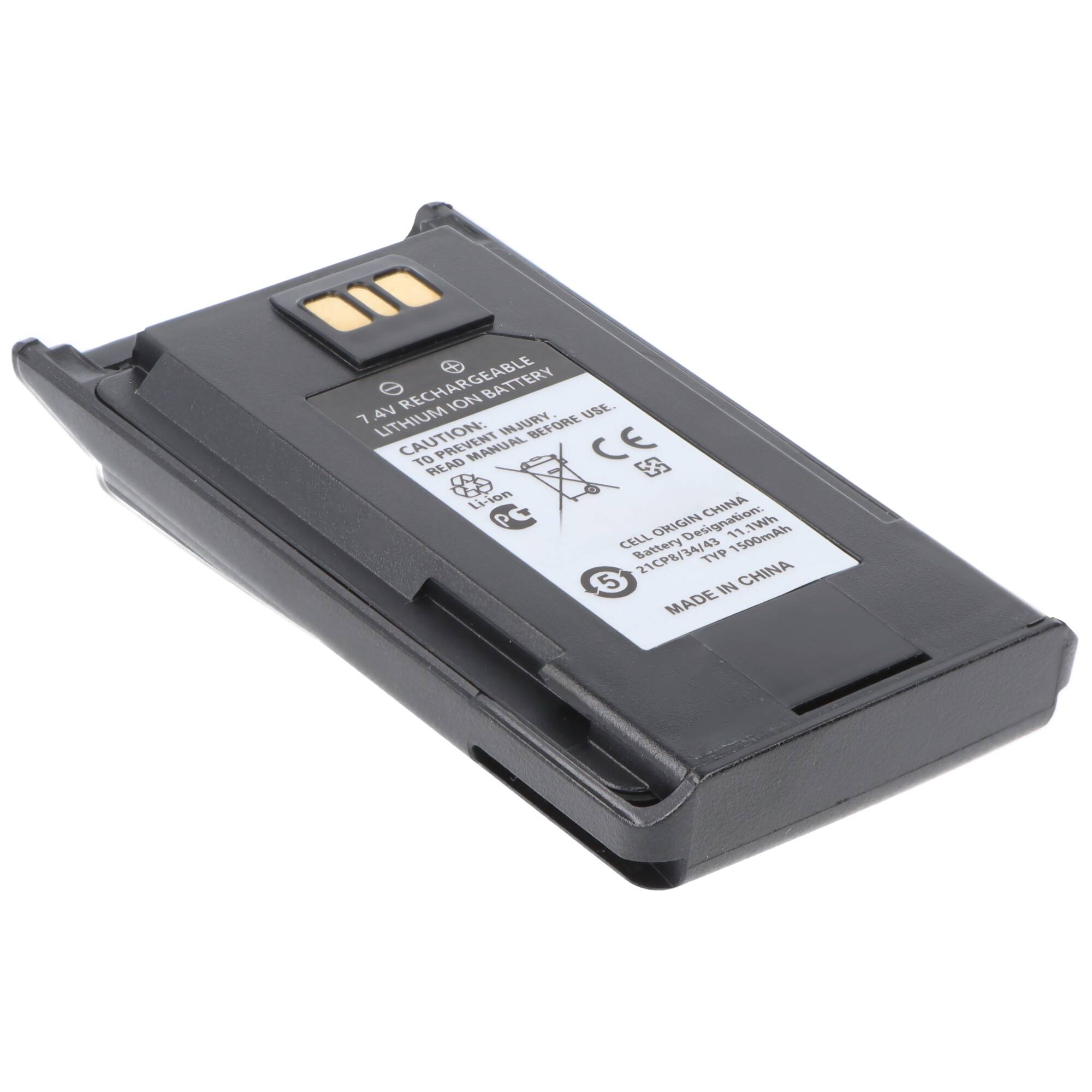 Akku passend für Yaesu Vertex Funkgerät EVX-231, VX-459, Motorola EVX-531, FNB-V133LI, AAJ67X001, 7,4V, 1500mAh