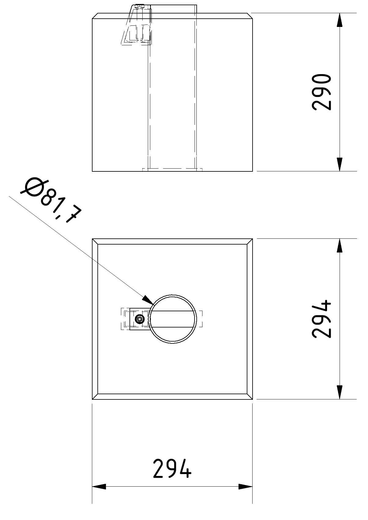 Schake 3F176 Fertigfundament für Schilderpfosten Ø 60 mm / 76 mm für Rohre Ø 76 mm
