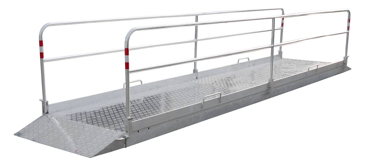 Schake 2028613 Grabenbrücke aus Aluminium Breite: 1,30 m Länge: ca. 6,70 m
