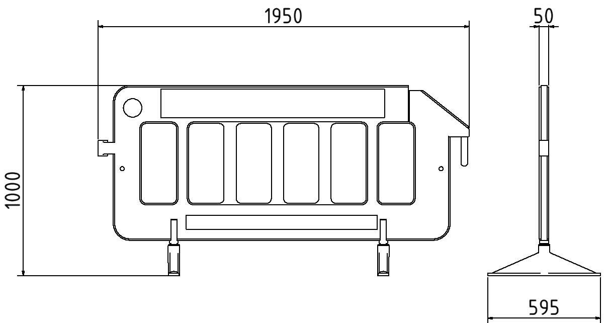 Schake 33320KRF Absperrgitter aus Kunststoff weißer Zaunkörper ohne Folie