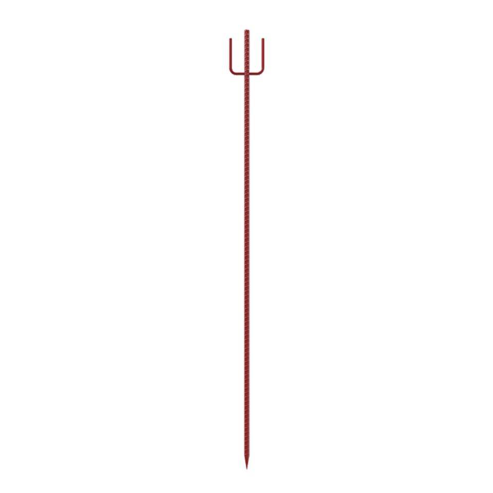 Schake Absperrleinenhalter, U-Bügel, rot, Rundstahl, geriffelt, Ø 12mm, 1,25m