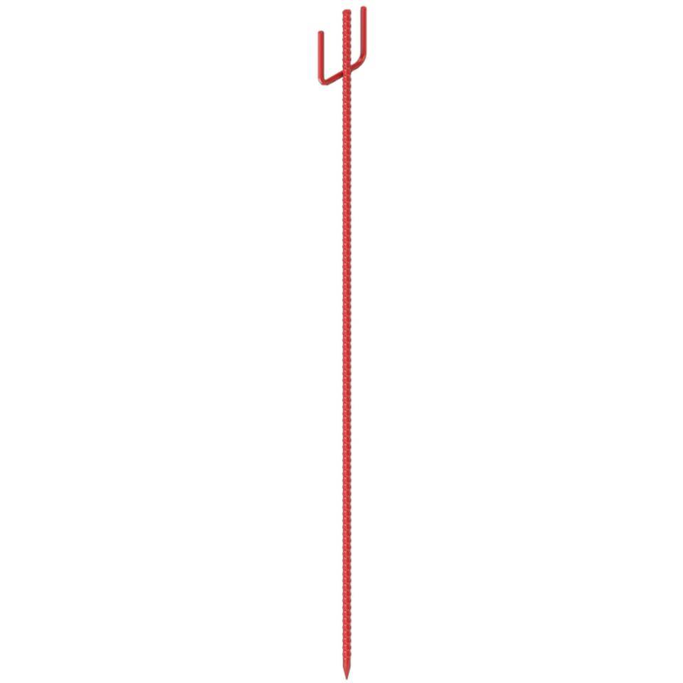 Schake Absperrleinenhalter, U-Bügel, rot, Rundstahl, geriffelt, Ø 12mm, 1,25m