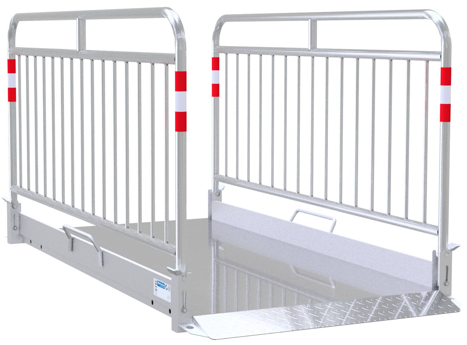 Schake 20281-S Grabenbrücke aus Aluminium mit Sicherheitsgeländer Breite: 1,00 m Länge: ca. 2,30 m