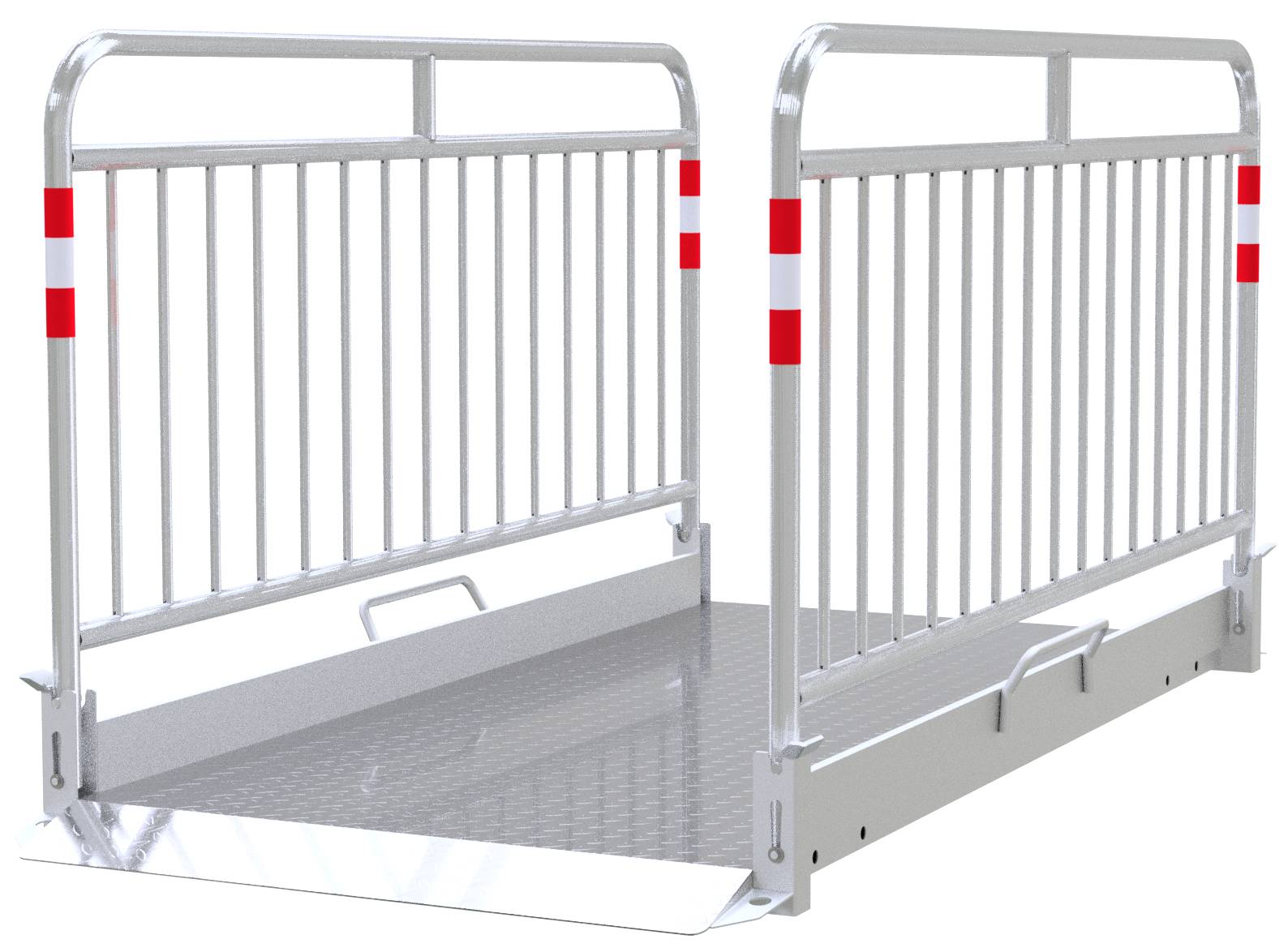 Schake 20281-S Grabenbrücke aus Aluminium mit Sicherheitsgeländer Breite: 1,00 m Länge: ca. 2,30 m