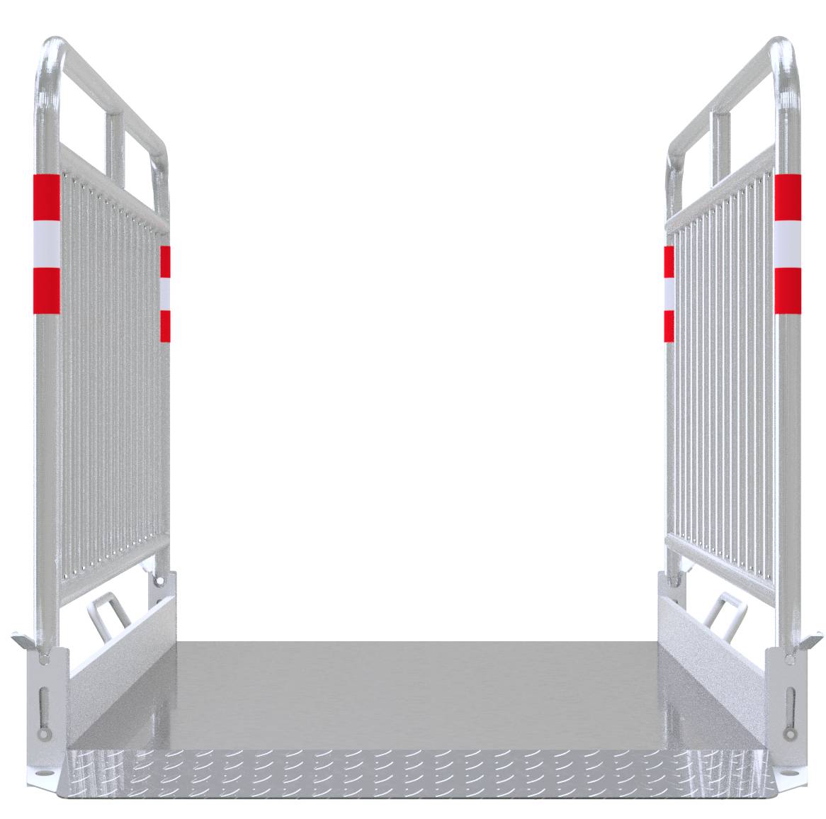 Schake 20281-S Grabenbrücke aus Aluminium mit Sicherheitsgeländer Breite: 1,00 m Länge: ca. 2,30 m