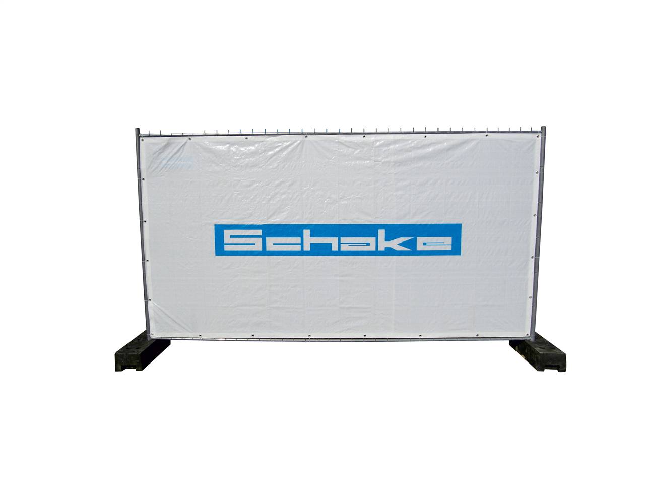 Schake 3FB35LOGO Sichtschutzplane schwer entflammbar weiß mit Schake Logo