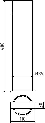 Schake 476_40 Bodenhülse für Ø 60 / Ø 76 mm Pfosten Ø 76 mm für herausnehmbare Absperrpfosten<br><br>mit Verschließeinrichtung unserer Bauart