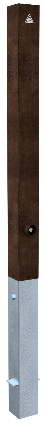 Schake 4481F Stilpoller 80 x 80 mm herausnehmbar, selbsteinrastende Verriegelung <br><br>mit feuerverzinkter Bodenhülse Typ 470.10<br><br>ca. 5 mit