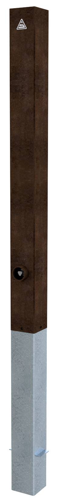 Schake 4481F Stilpoller 80 x 80 mm herausnehmbar, selbsteinrastende Verriegelung <br><br>mit feuerverzinkter Bodenhülse Typ 470.10<br><br>ca. 5 mit