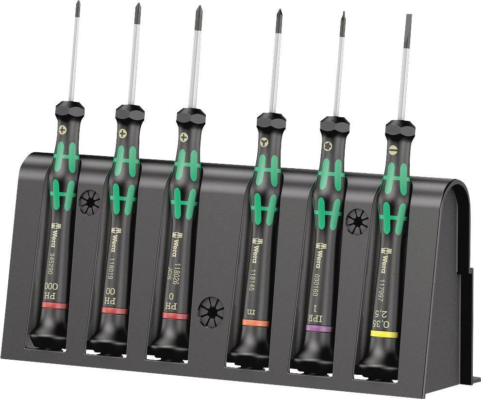 Wera Elektronik-Schraubendrehersatz + Rack 6tlg. 2050/6 Multimedia-Technik Werkzeug