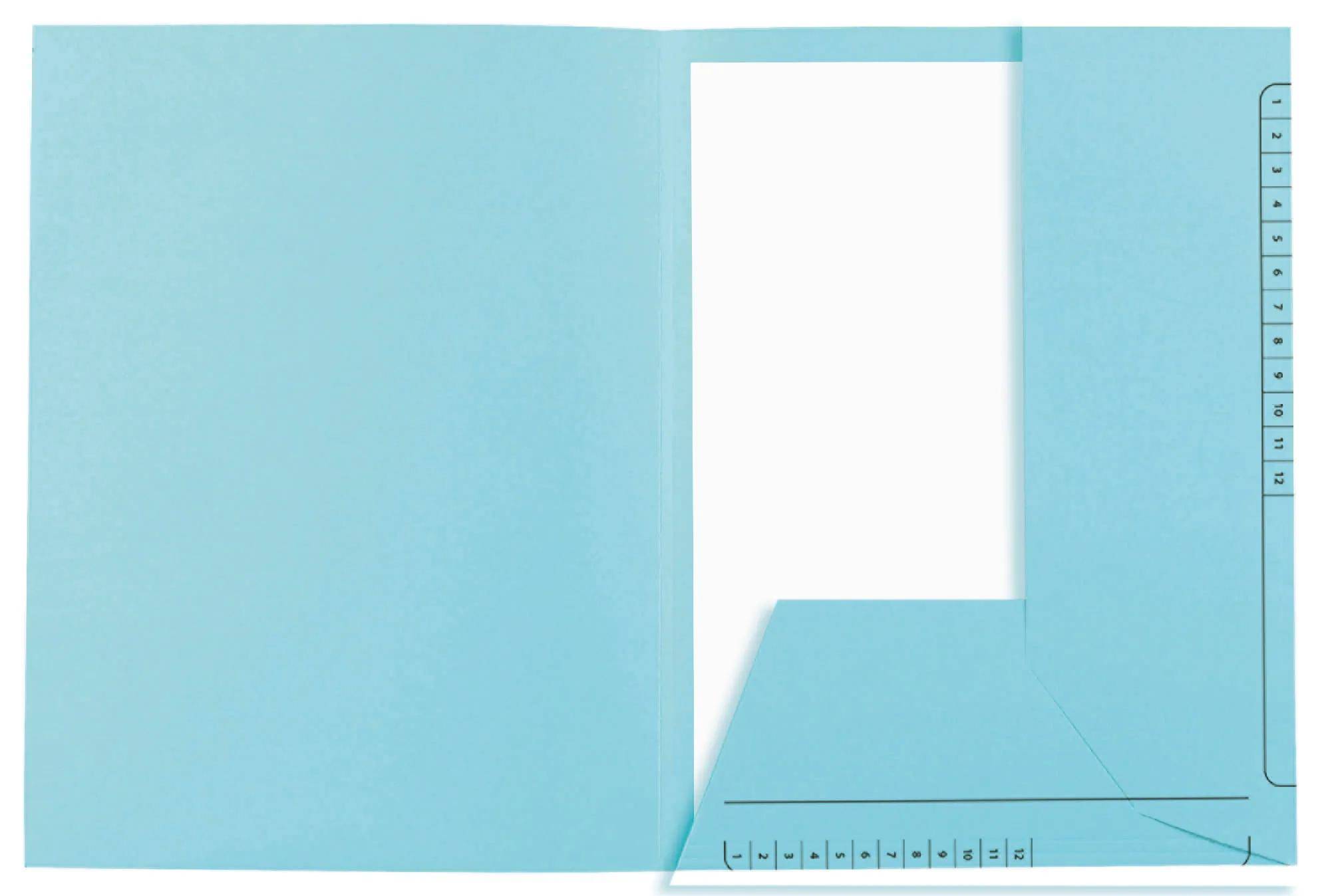 Exacompta 5x 25er Aktenmappen 2 Klappen SUPER 210 - 24x32cm - Hellblau - 334006E