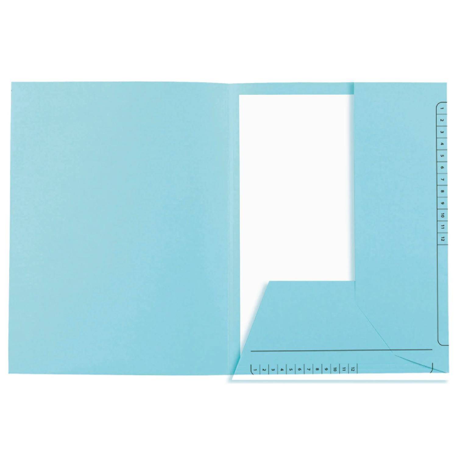 Exacompta 5x 25er Aktenmappen 2 Klappen SUPER 210 - 24x32cm - Hellblau - 334006E
