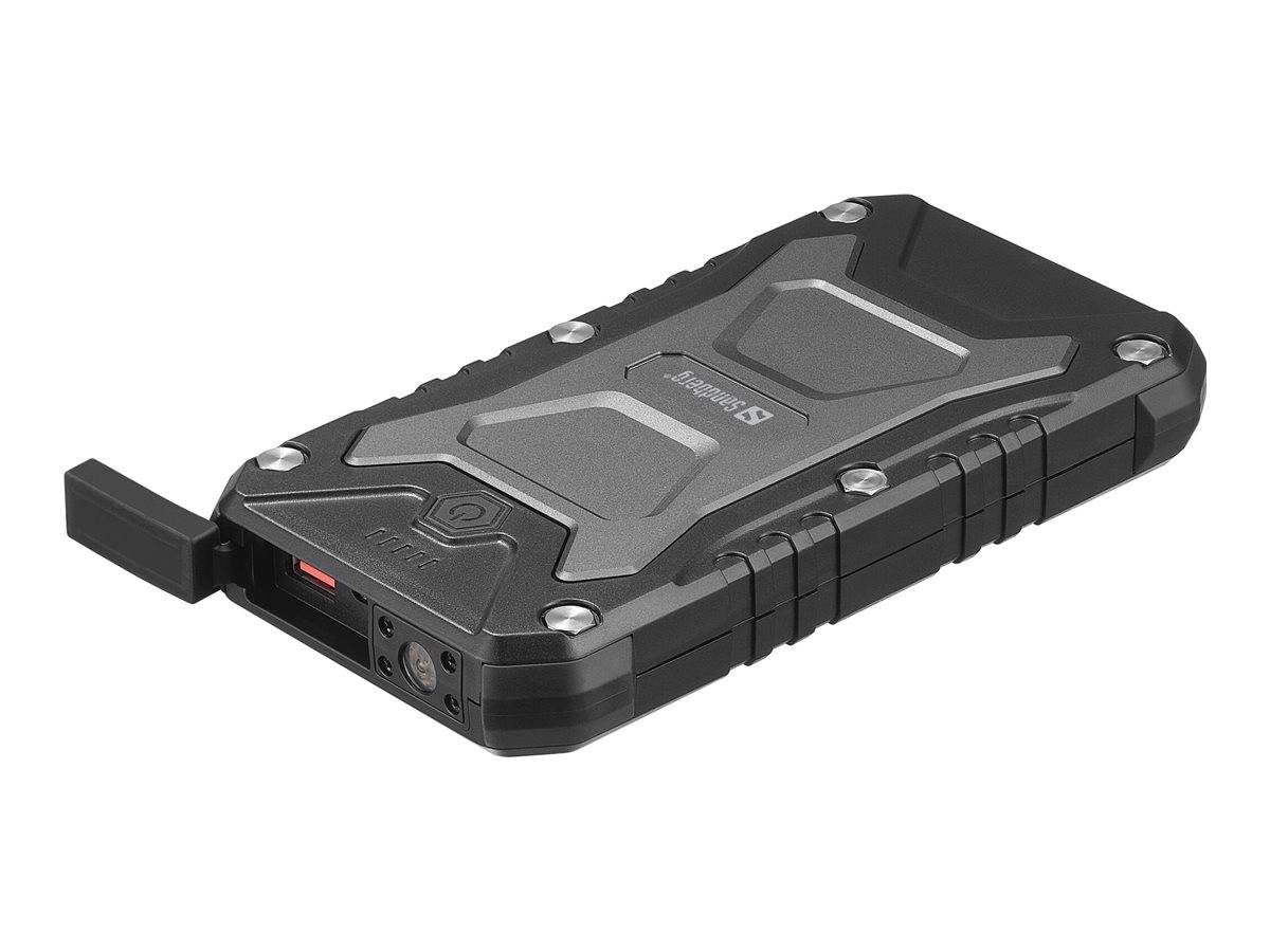 Sandberg Active Survivor - Powerbank - 10000 mAh - 37 Wh - 22.5 Watt - 5 A - PD - 2 Ausgabeanschlussstellen (USB, 24 pin