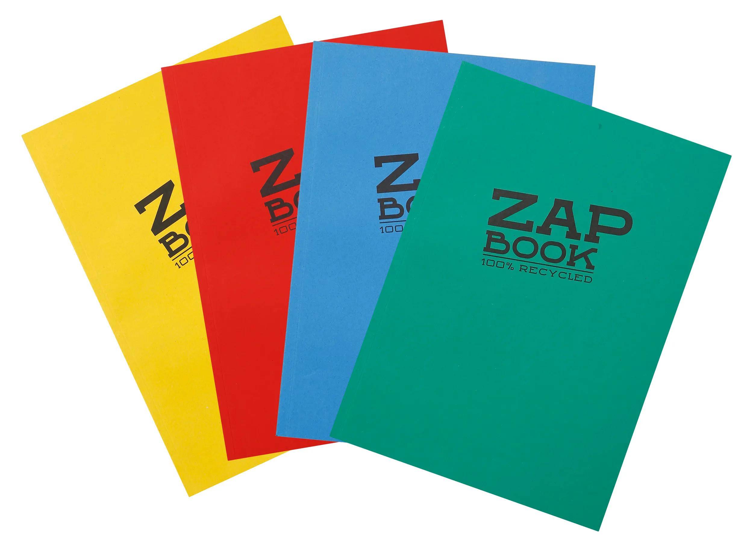 Clairefontaine 5x Zap Book, Skizzenbuch A4, geleimt, 160 Blatt 80g - 3354C