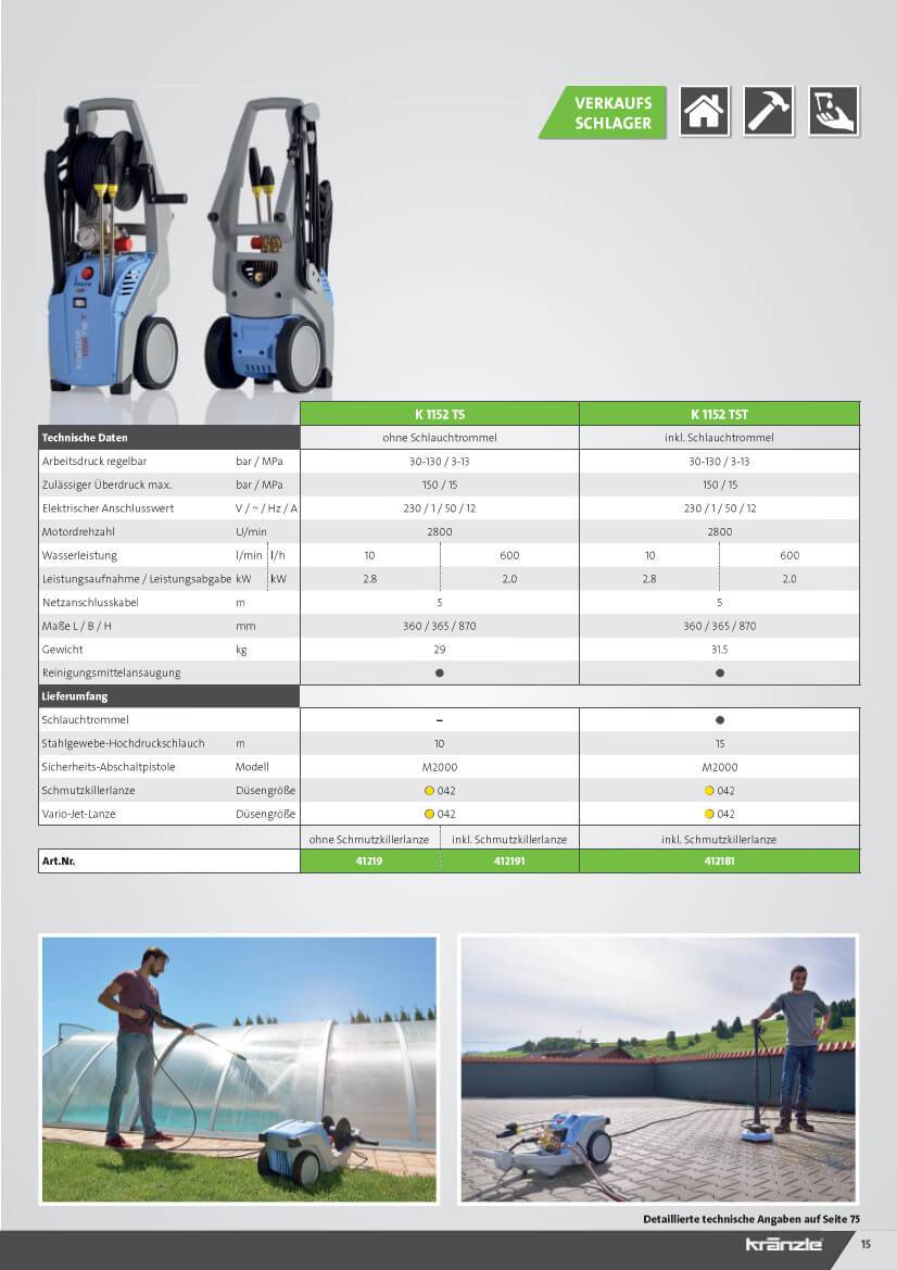 Kränzle Hochdruckreiniger K1152 TST