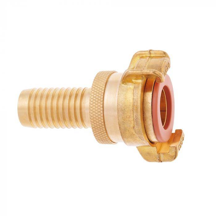 GEKA® plus Schlauchstücke SHK - mit Tülle - für Trinkwasser - Messing - Schlauchgröße 1" - Schlauch ID 25 mm - NW 20 mm