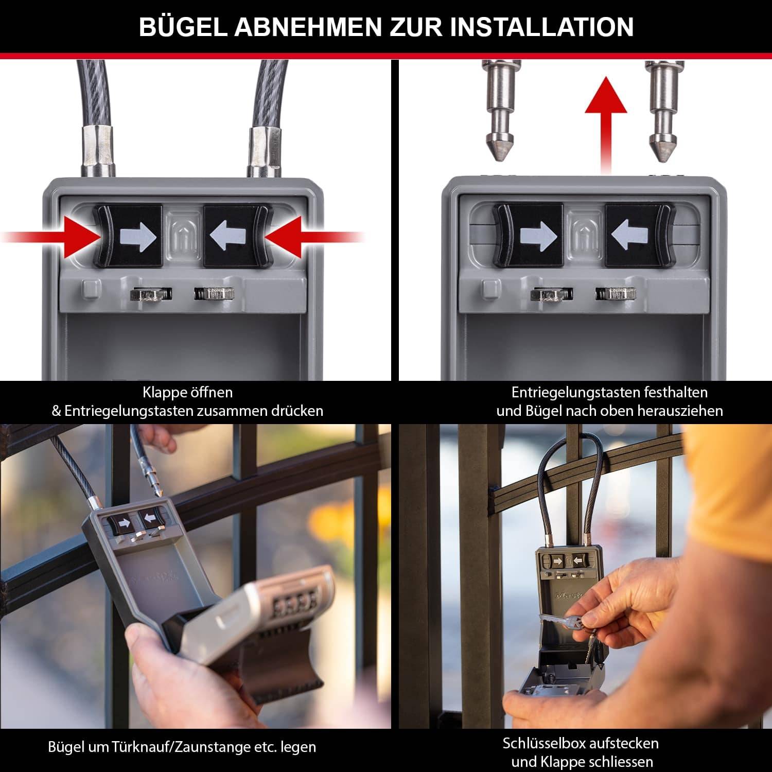 MASTERLOCK Schlüsselkasten 5482EUR, mit abnehmbarem Bügel
