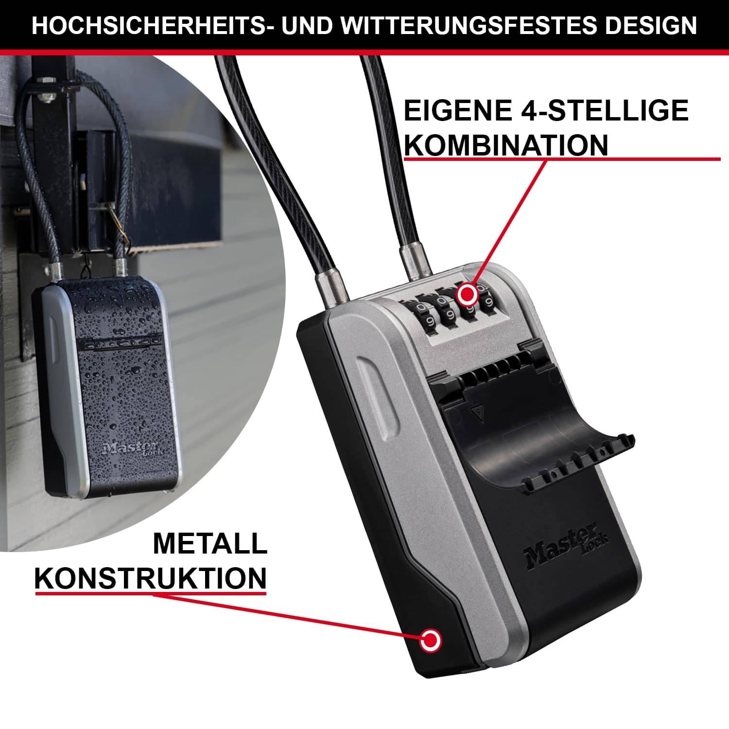 MASTERLOCK Schlüsselkasten 5482EUR, mit abnehmbarem Bügel