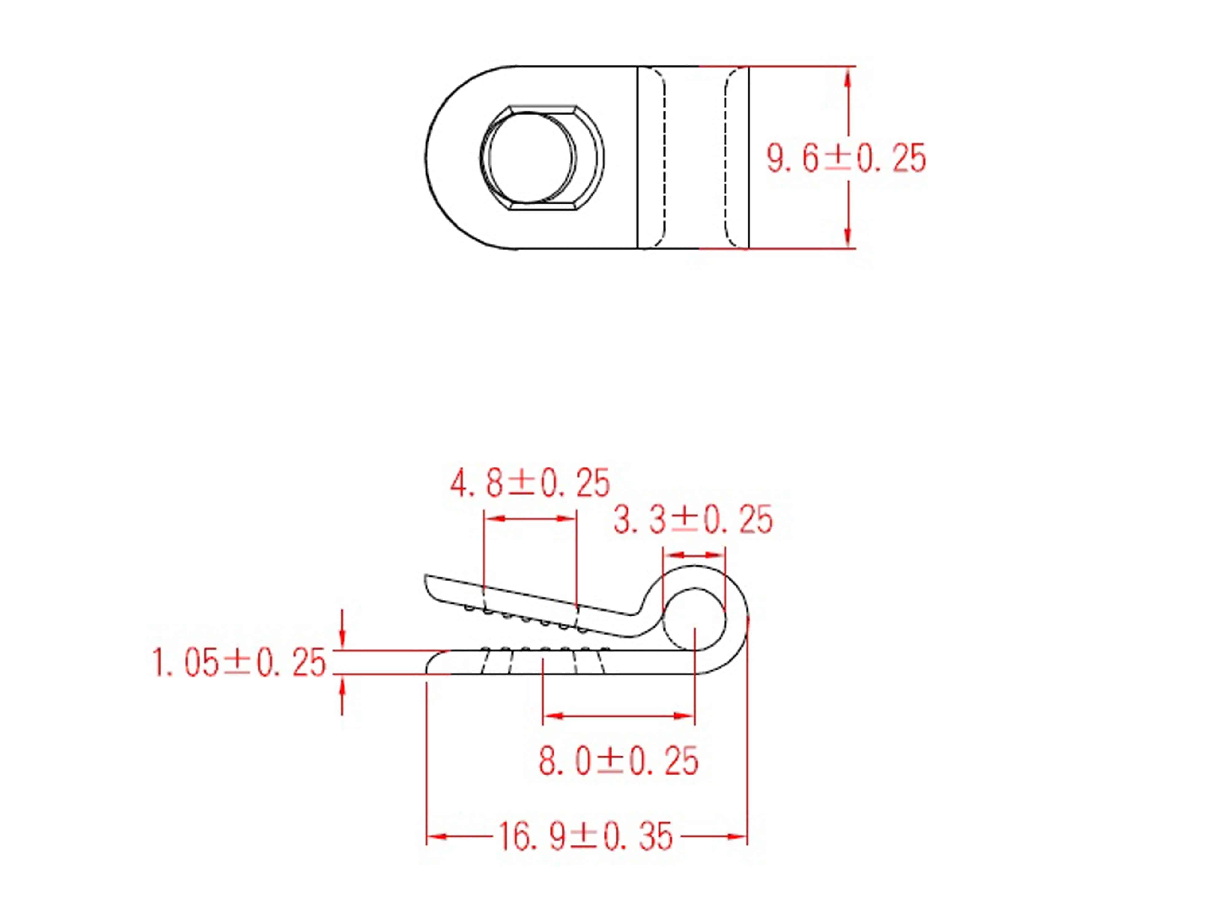 KSS Kabelschelle Polyamid 6.6, Natur, Bündel-Ø 3,1, Befestigungsloch 4,8, 1 Stück