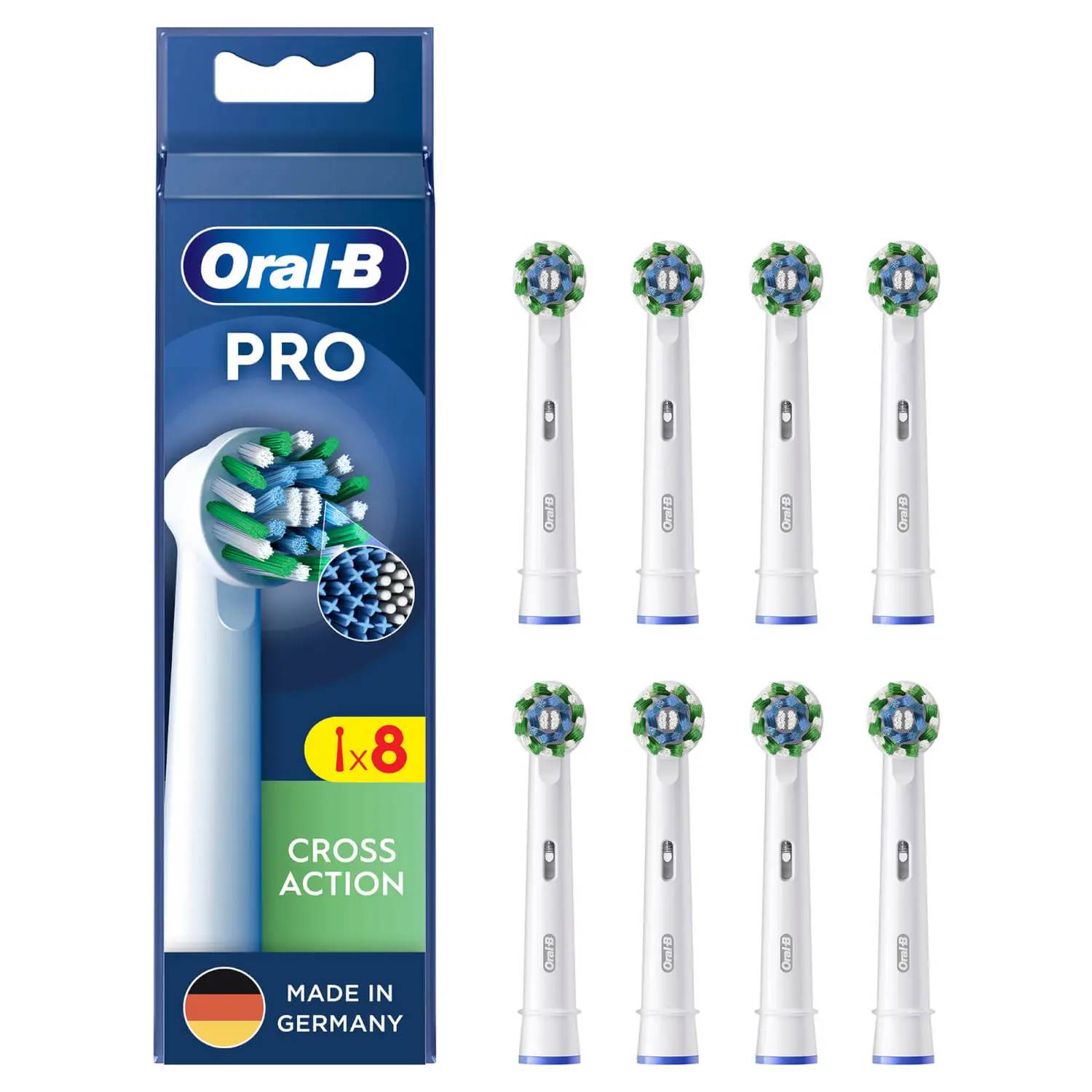 Oral-B Aufsteckbürsten CrossAction Pro 8er *weiß*
