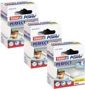 Tesa Gewebeband -Set Perfect 38 mm x 2.75 m 3 Rollen Weiss