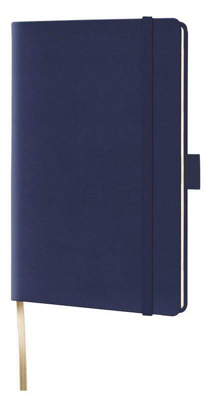 Lediberg Notizbuch Tucson ca. DIN A6 kariert mittelblau Hardcover 192 Seiten - A6