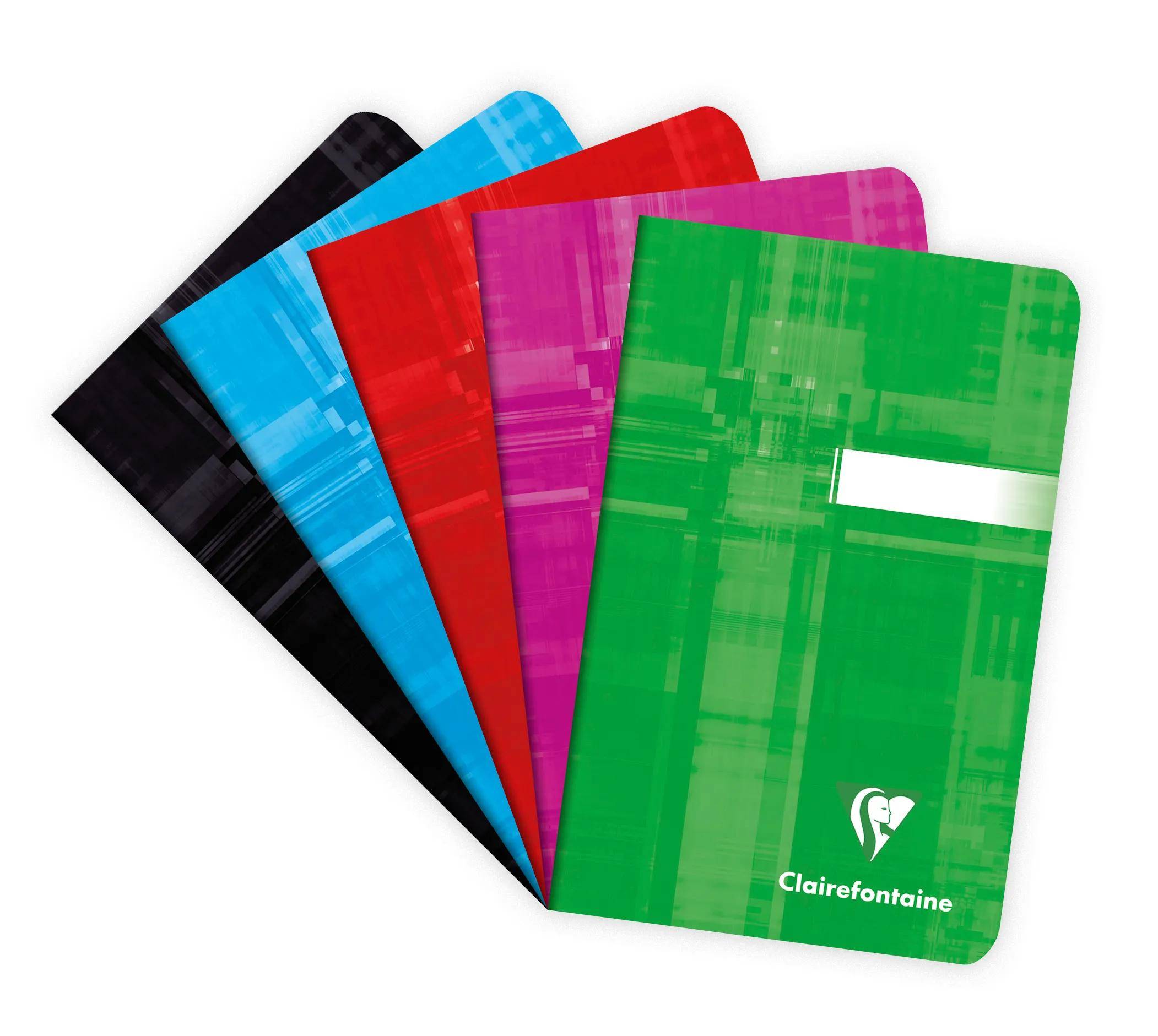 Clairefontaine 10x Notizheft 9x14cm, 48 Blatt kariert 90g - Sortiert 63592C