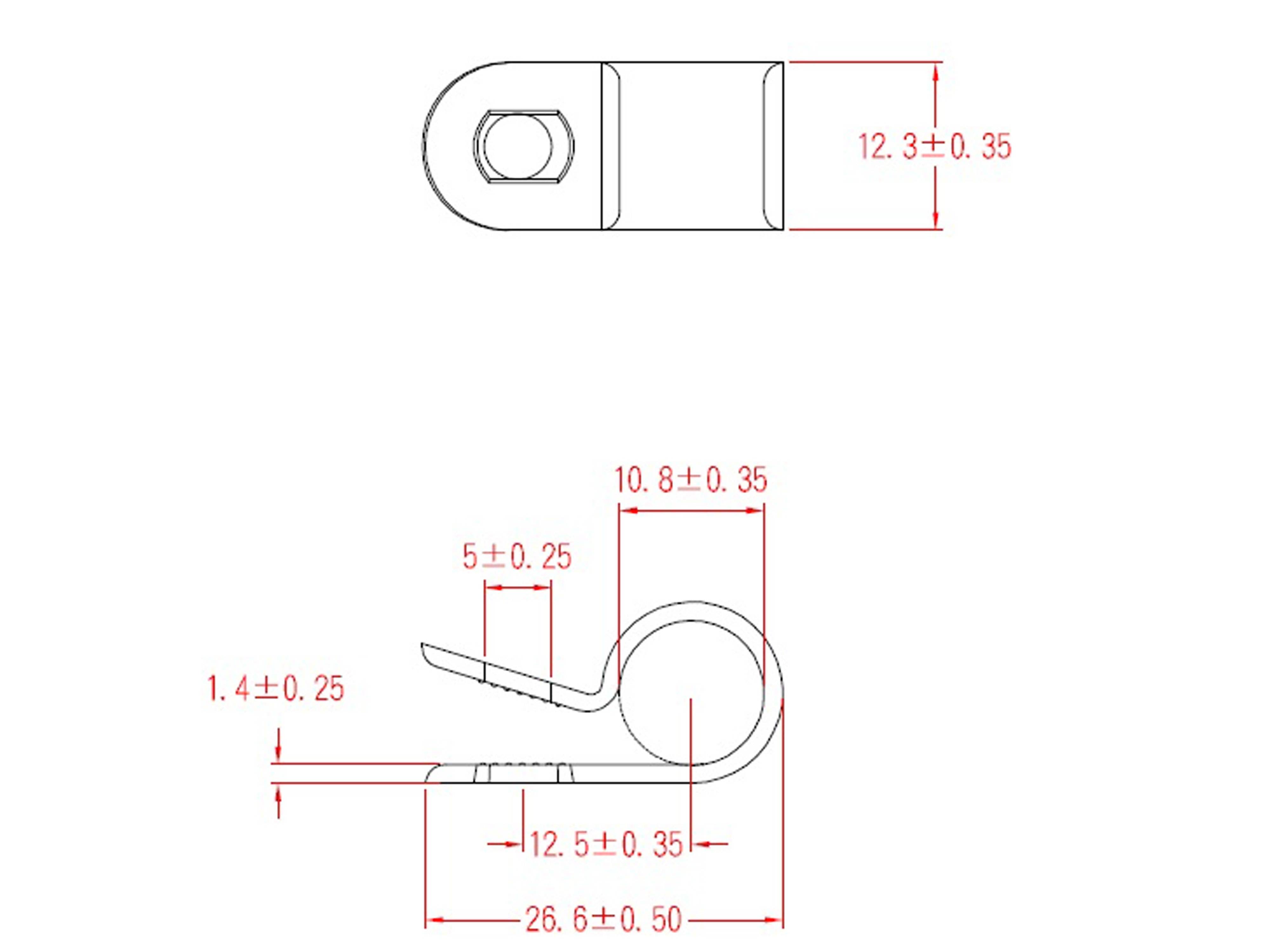 KSS Kabelschelle Polyamid 6.6, Natur, Bündel-Ø 9,5, Befestigungsloch 5, 1 Stück