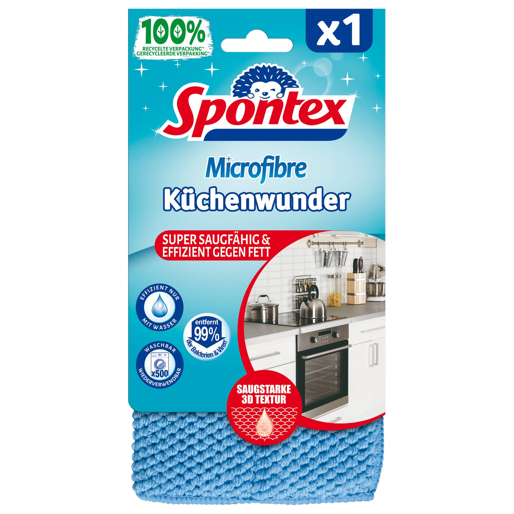 Spontex Microfasertuch Küchenwunder 19141050