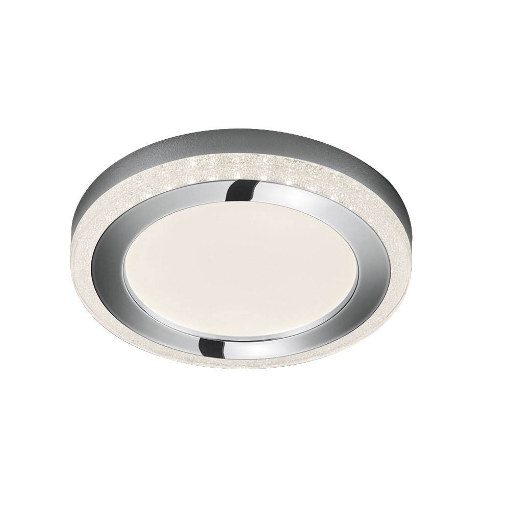 Deckenlampe Wohnzimmerleuchte Schlafzimmerlampe Deckenleuchte Küchenleuchte, Kunststoff weiß Kristallring, dimmbar Fernbedienung, RGB LED 15W 1620Lm