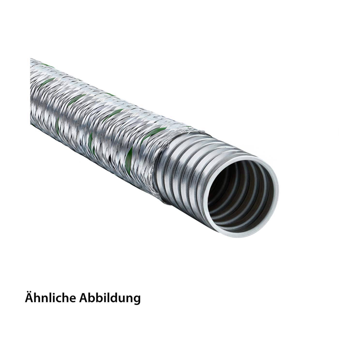 Ein aufgerollter, metallischer Lüftungsschlauch ist vor einem einfarbigen weißen Hintergrund zu sehen, mit der Bezeichnung ‚Ähnliche Abbildung', was eine ähnliche Darstellung andeutet.