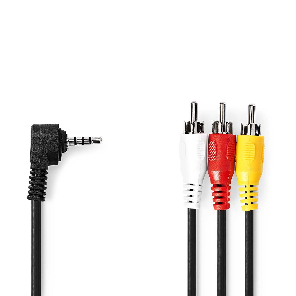 Nedis Audio-Video-Kabel| 3.5 mm Stecker| 3x Cinch-Stecker| Vernickelt| 1.00 m| Rund| - Kabel - Audio/Multimedia