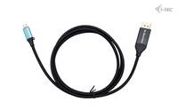 Schwarzes USB-zu-USB-C-Kabel aufgerollt auf weißem Hintergrund, mit USB-A-Stecker an einem Ende und USB-C-Anschluss am anderen Ende.
