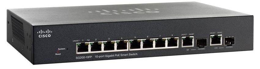 Cisco Small Business Smart SG200-10FP - Switch - managed - 8 x 10/100/1000 (PoE)