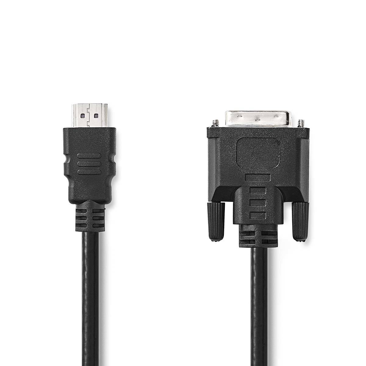 Nedis CCGL34800BK20 - 2 m - HDMI Typ A (Standard) - DVI-D - Männlich - Männlich - Gerade