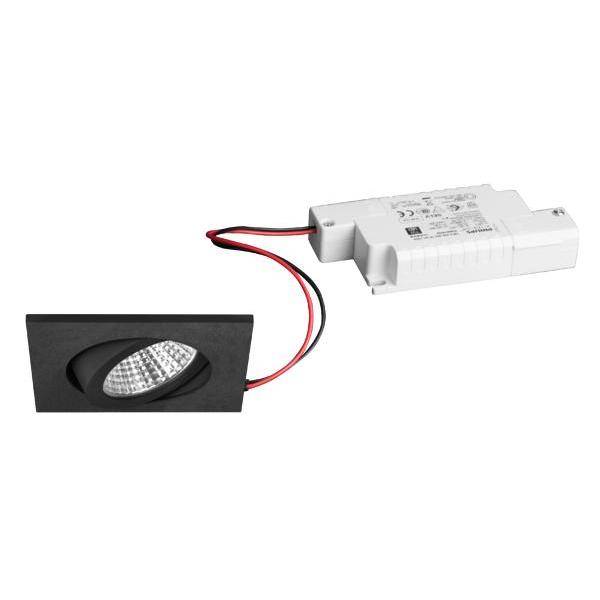 Brumberg LED-Deckeneinbaustrahler-Set LB25 BB05 strukturschwarz 6W 640lm 3000K IP20