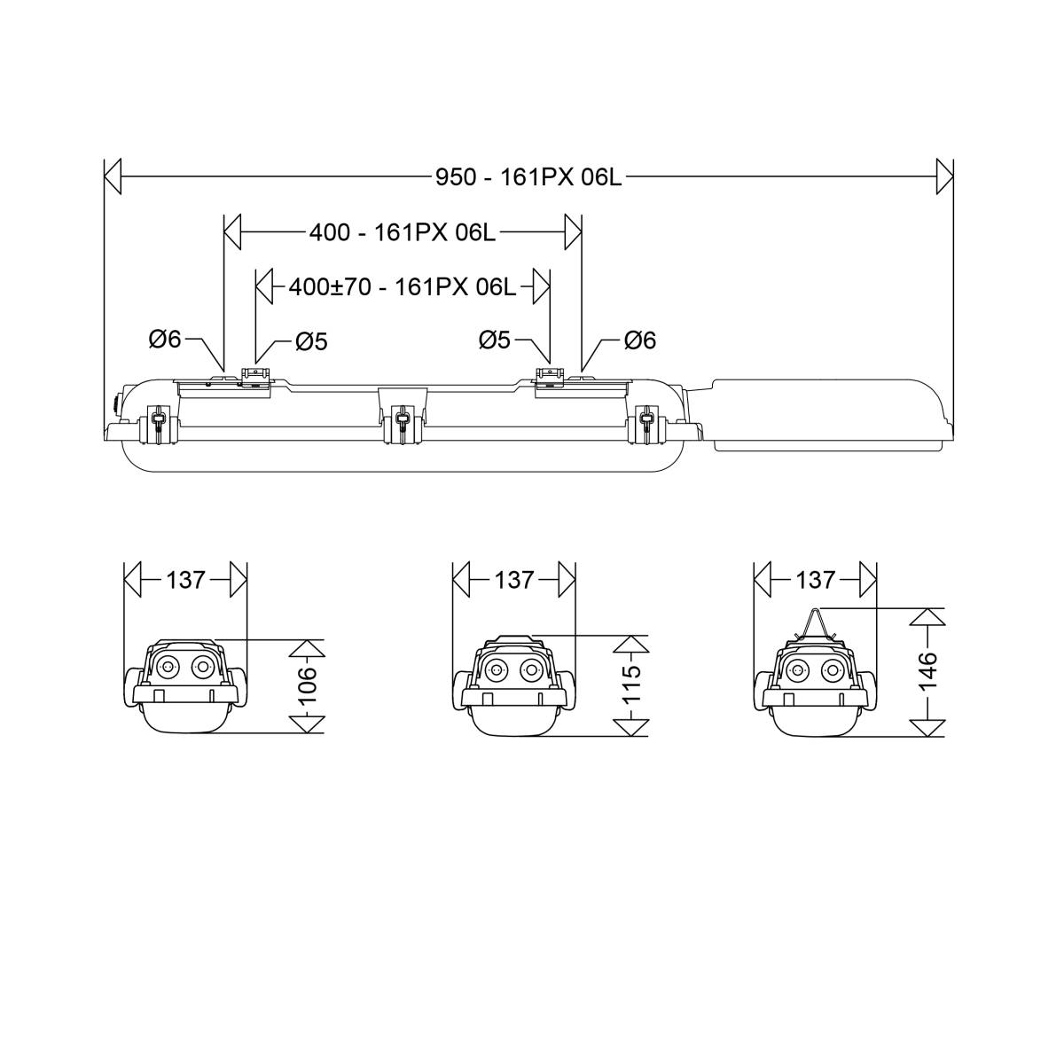 Schuch Licht LED-Notleuchte 3 h 161PX 06L20/3 H50 MA