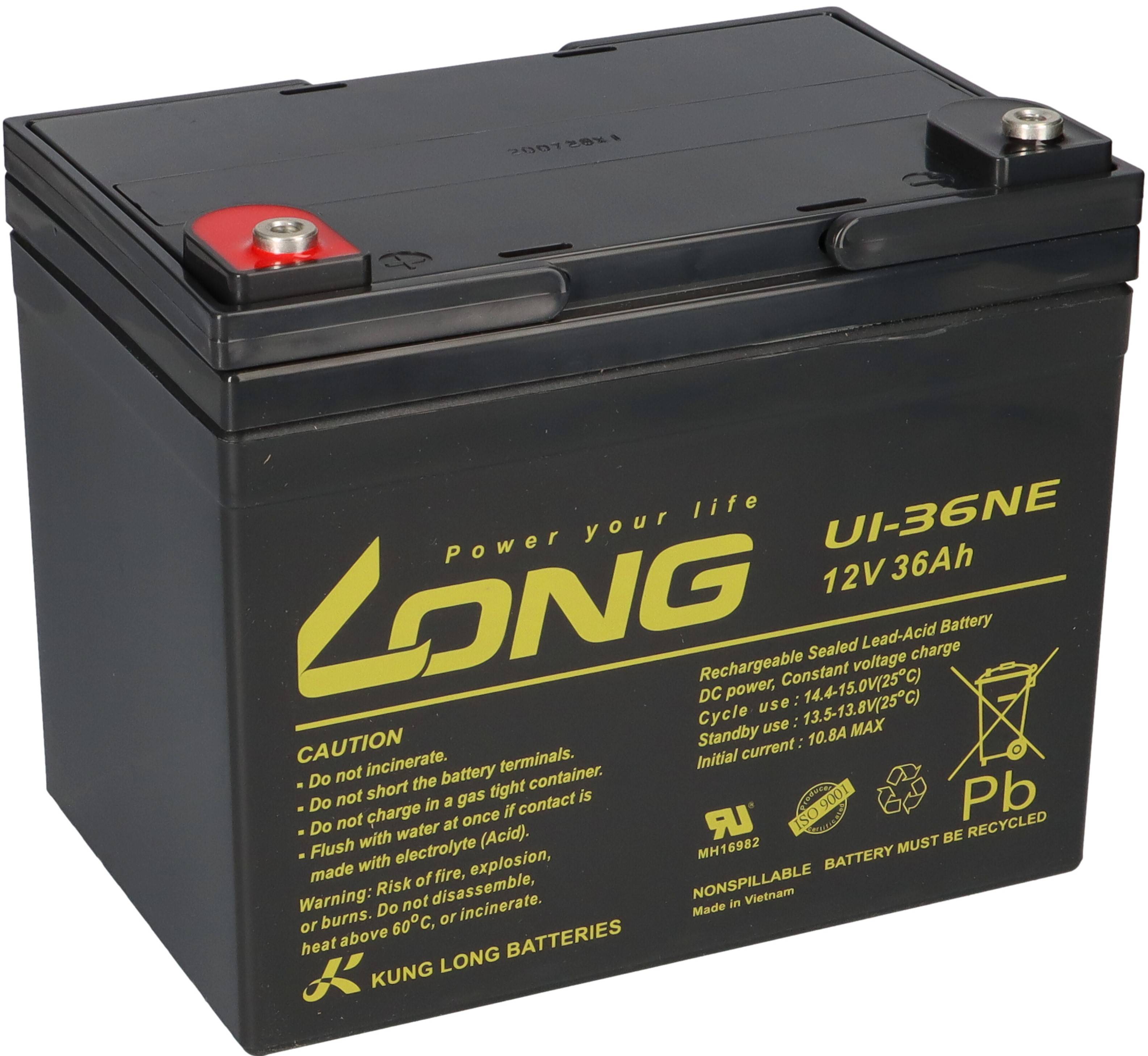 Kung Long U1-36NE 12V 36Ah AGM Bleiakku M5 zyklenfest